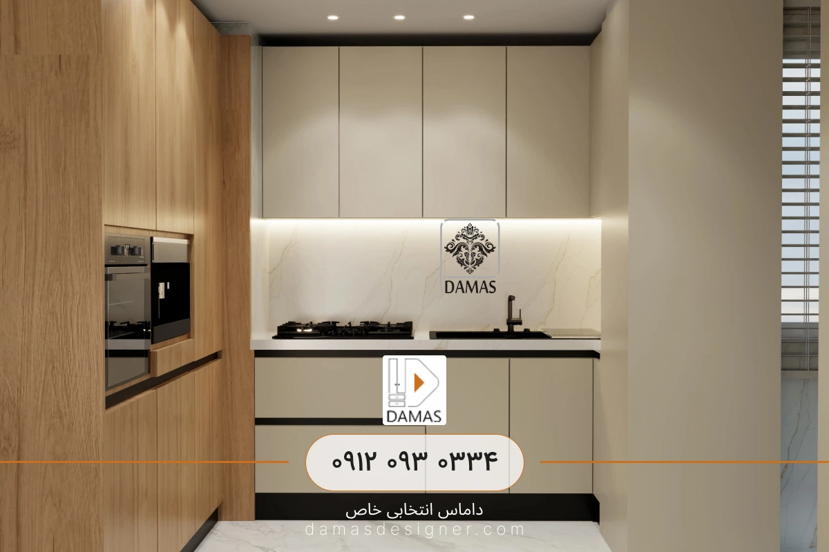 کابینت مدرن گریژ و چوب اقساطی کرج